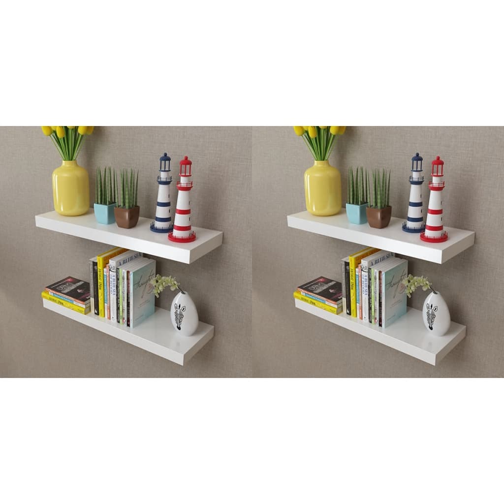Étagères murales 4 pcs Blanc 60 cm - XIOS
