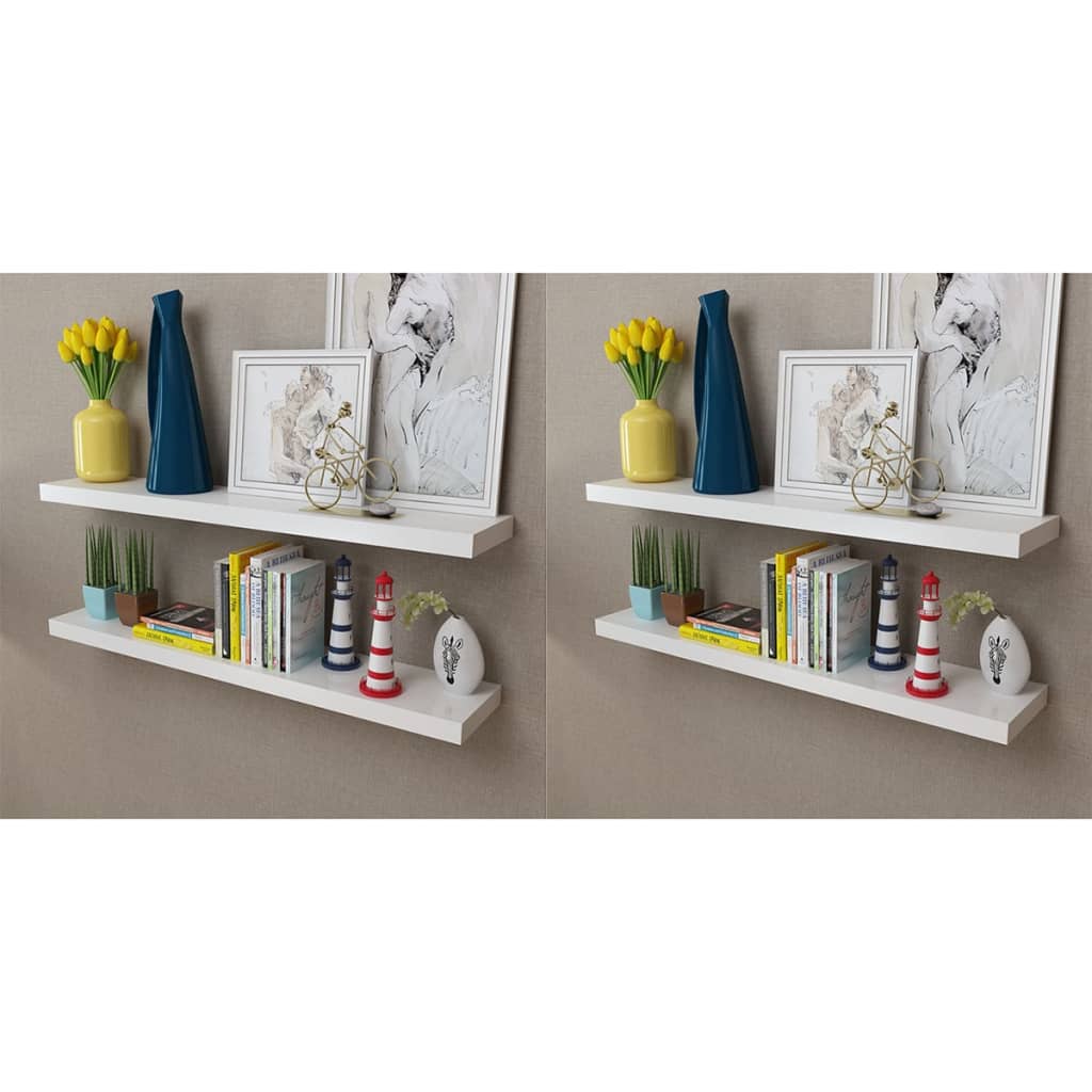 Étagères murales 4 pcs Blanc 100 cm - XIOS
