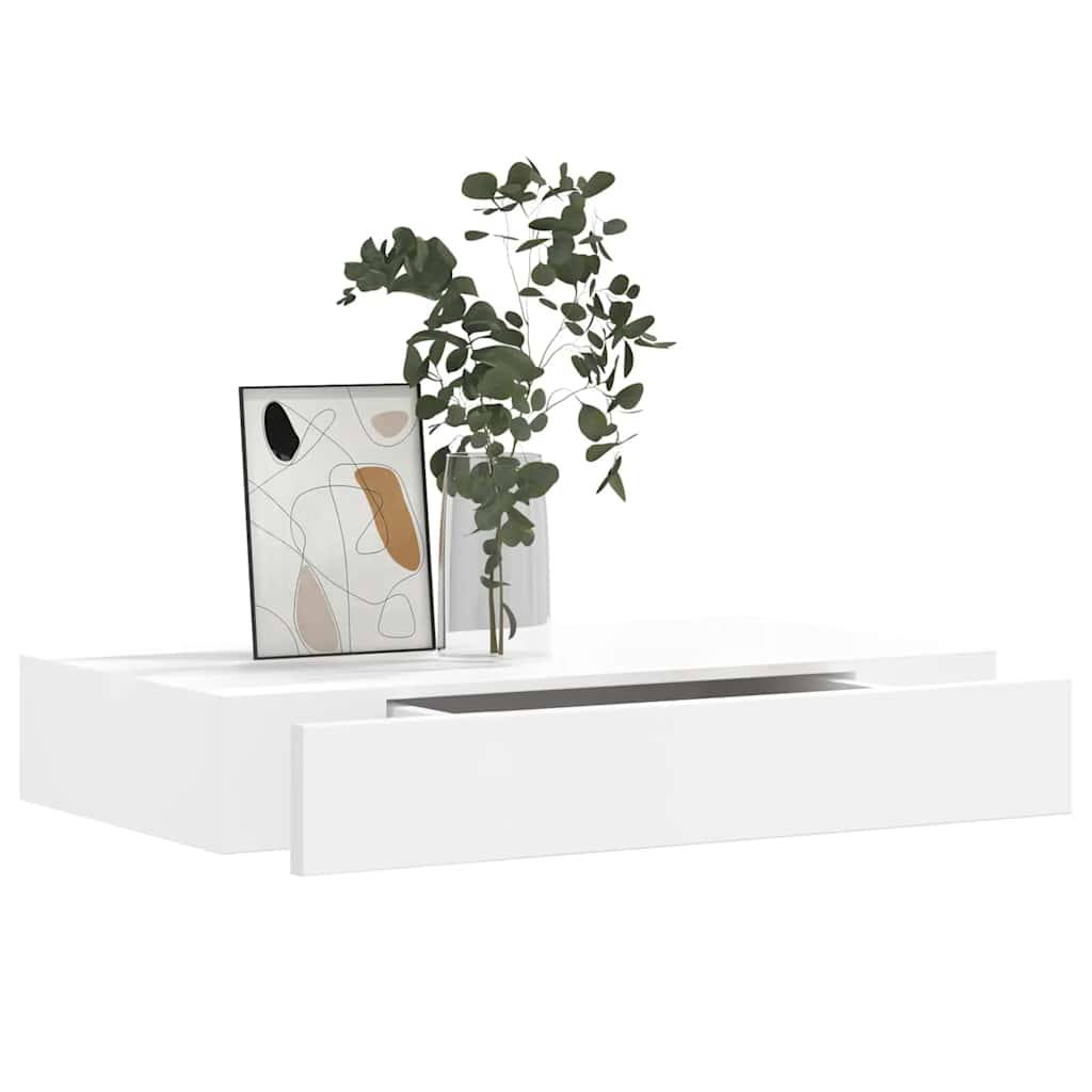 Étagères murales avec tiroirs 2 pcs Blanc 48 cm - XIOS