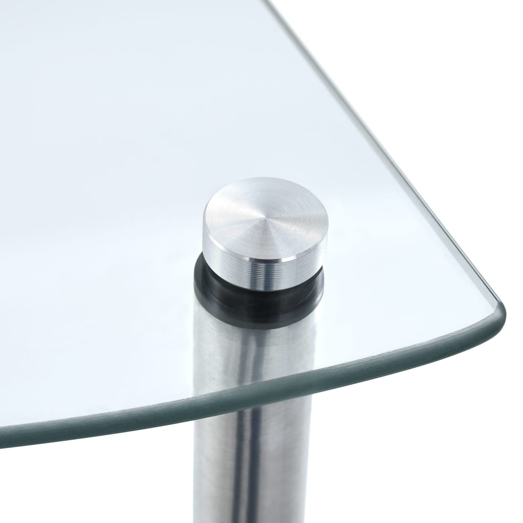 Étagère 5 niveaux Transparent 30x30x130 cm Verre trempé - XIOS