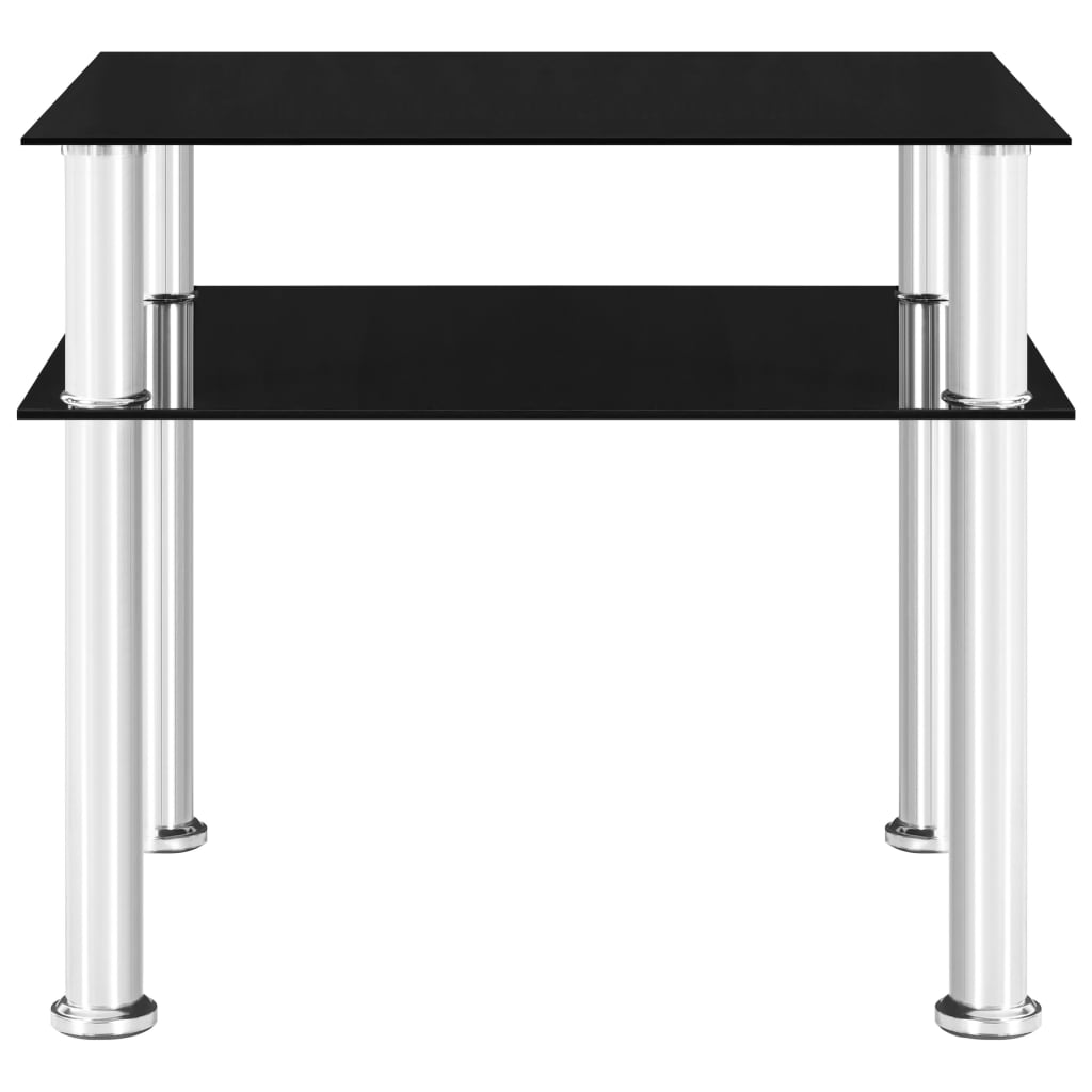 Table d'appoint Noir 45x50x45 cm Verre trempé - XIOS