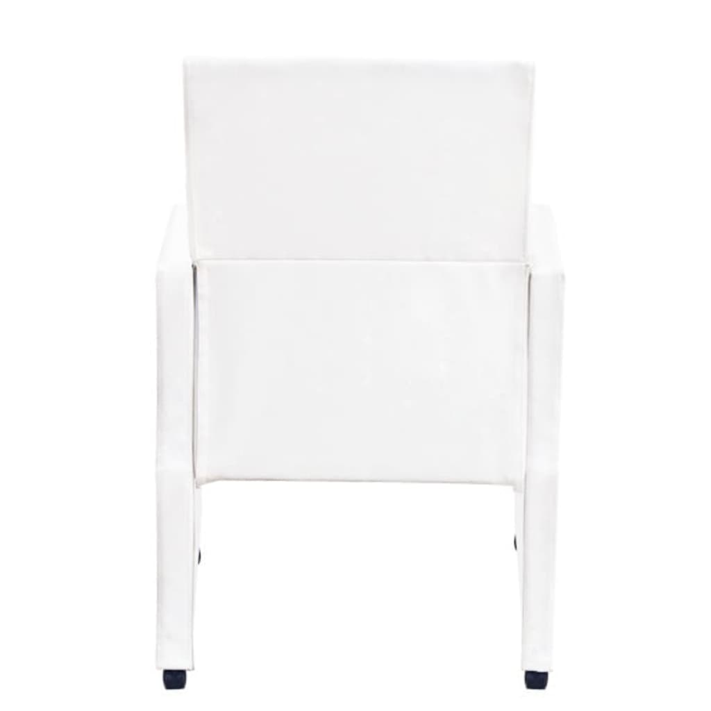 Chaises à manger lot de 2 blanc similicuir - XIOS