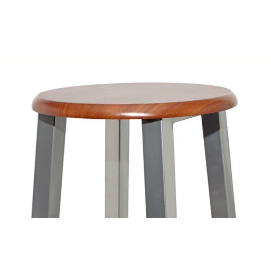 Tabouret de bar lot de 2 métal avec siège en MDF - XIOS