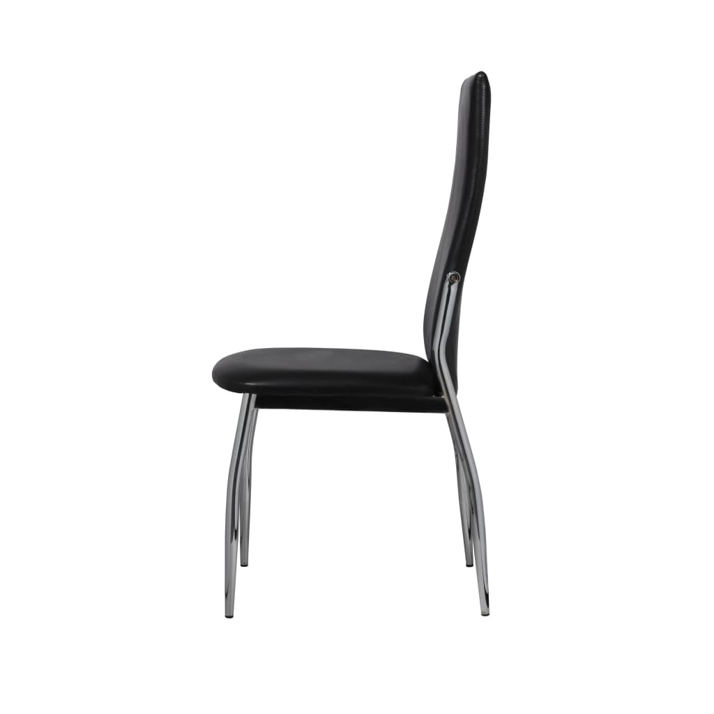 Chaises à manger lot de 4 noir similicuir - XIOS