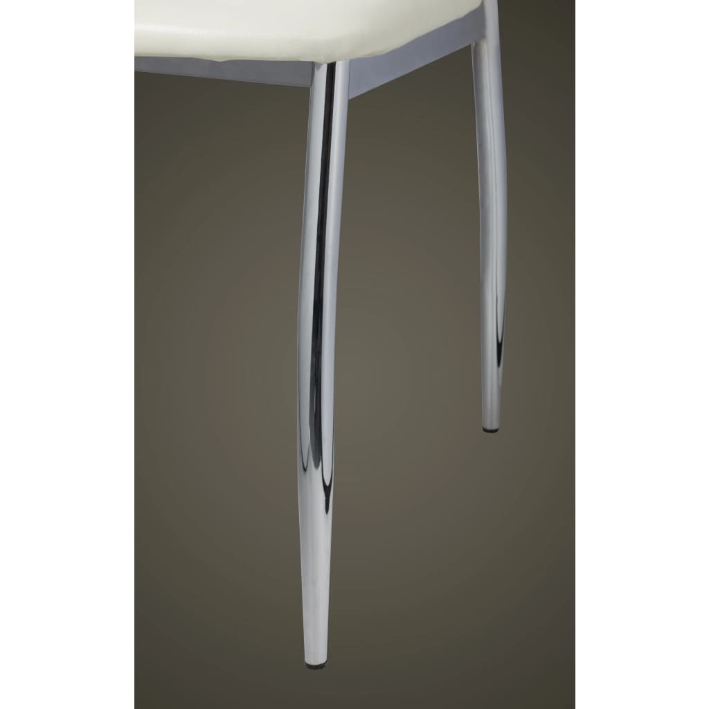 Chaises à manger lot de 2 blanc similicuir - XIOS