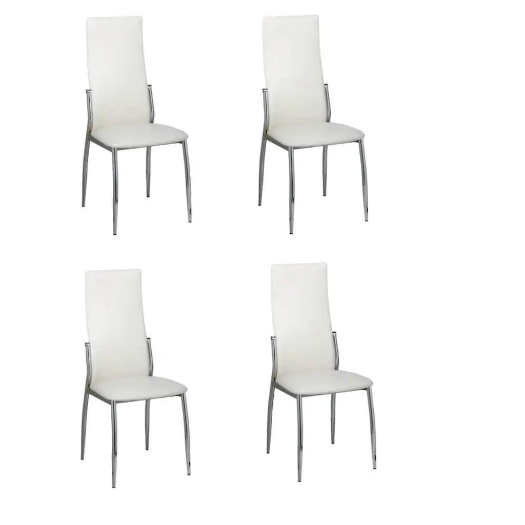Chaises à manger lot de 4 blanc similicuir - XIOS