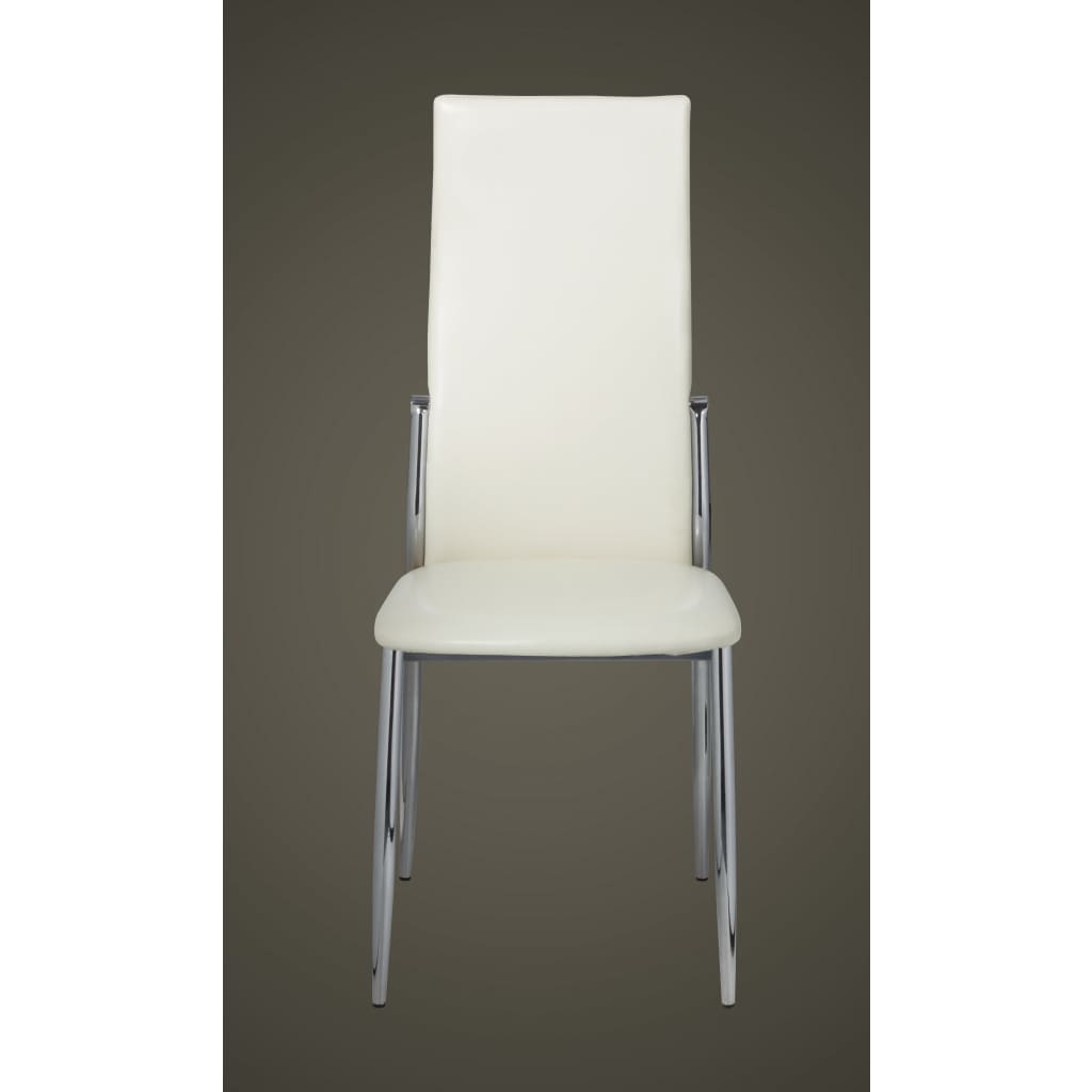 Chaises à manger lot de 4 blanc similicuir - XIOS