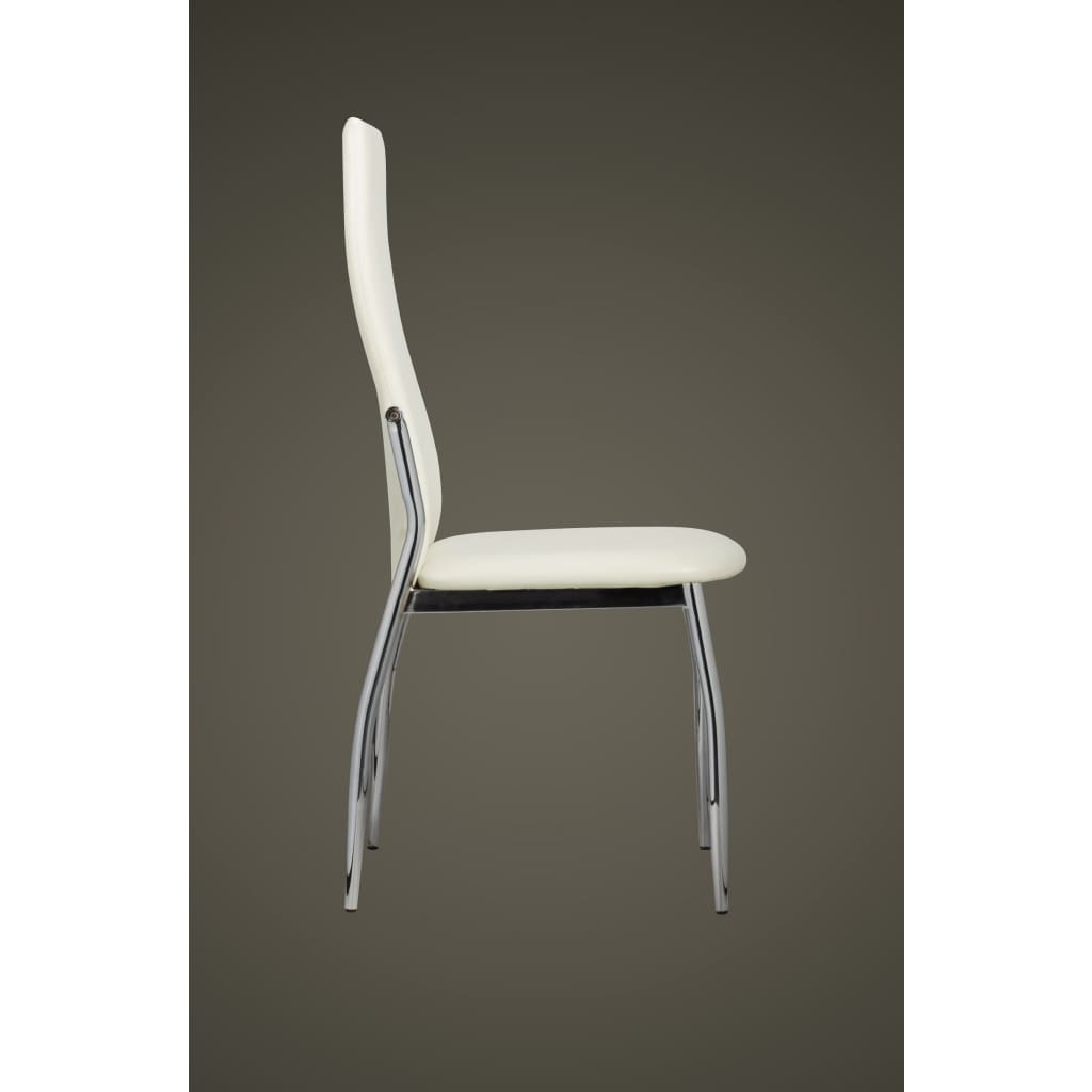 Chaises à manger lot de 4 blanc similicuir - XIOS
