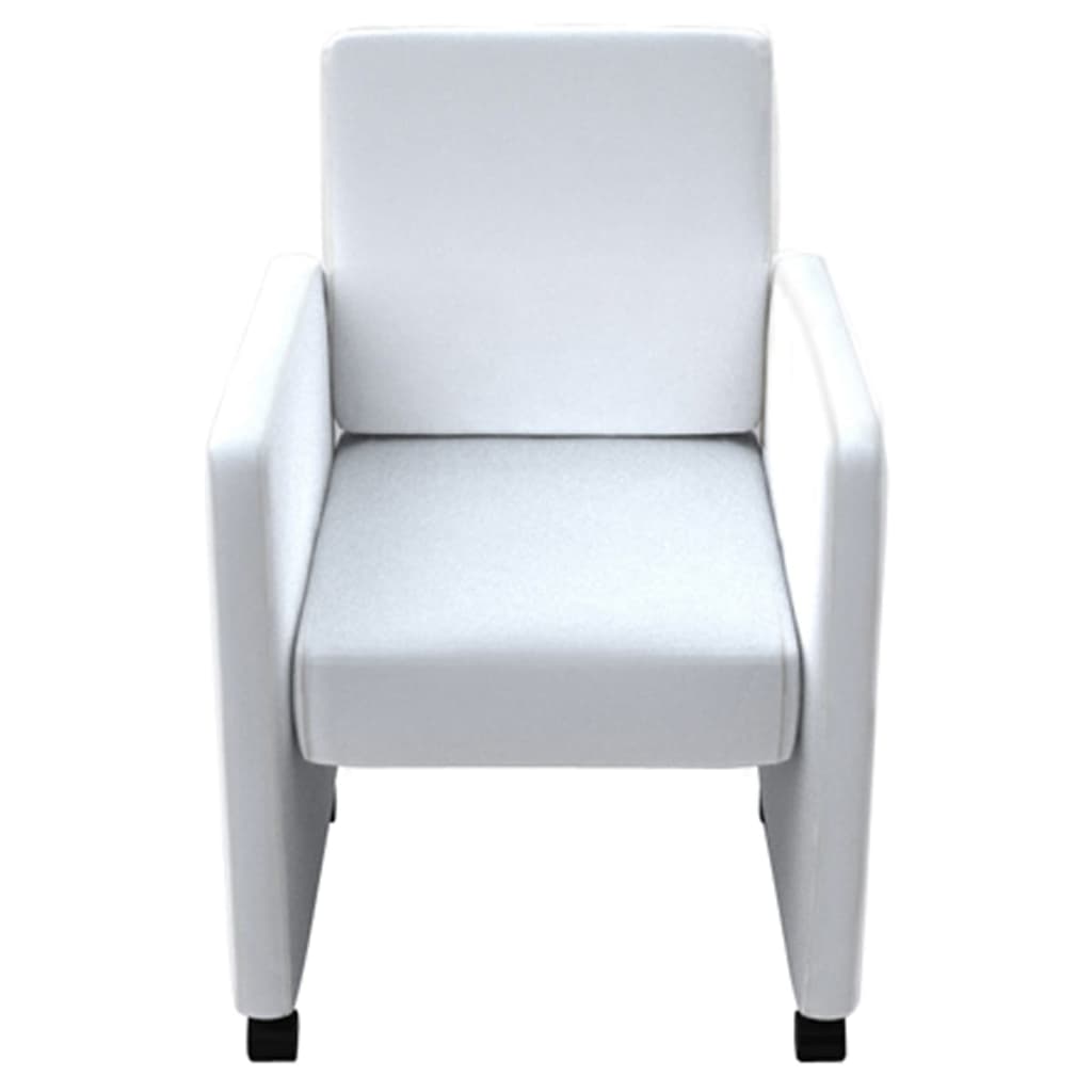 Chaises à manger lot de 6 blanc similicuir - XIOS