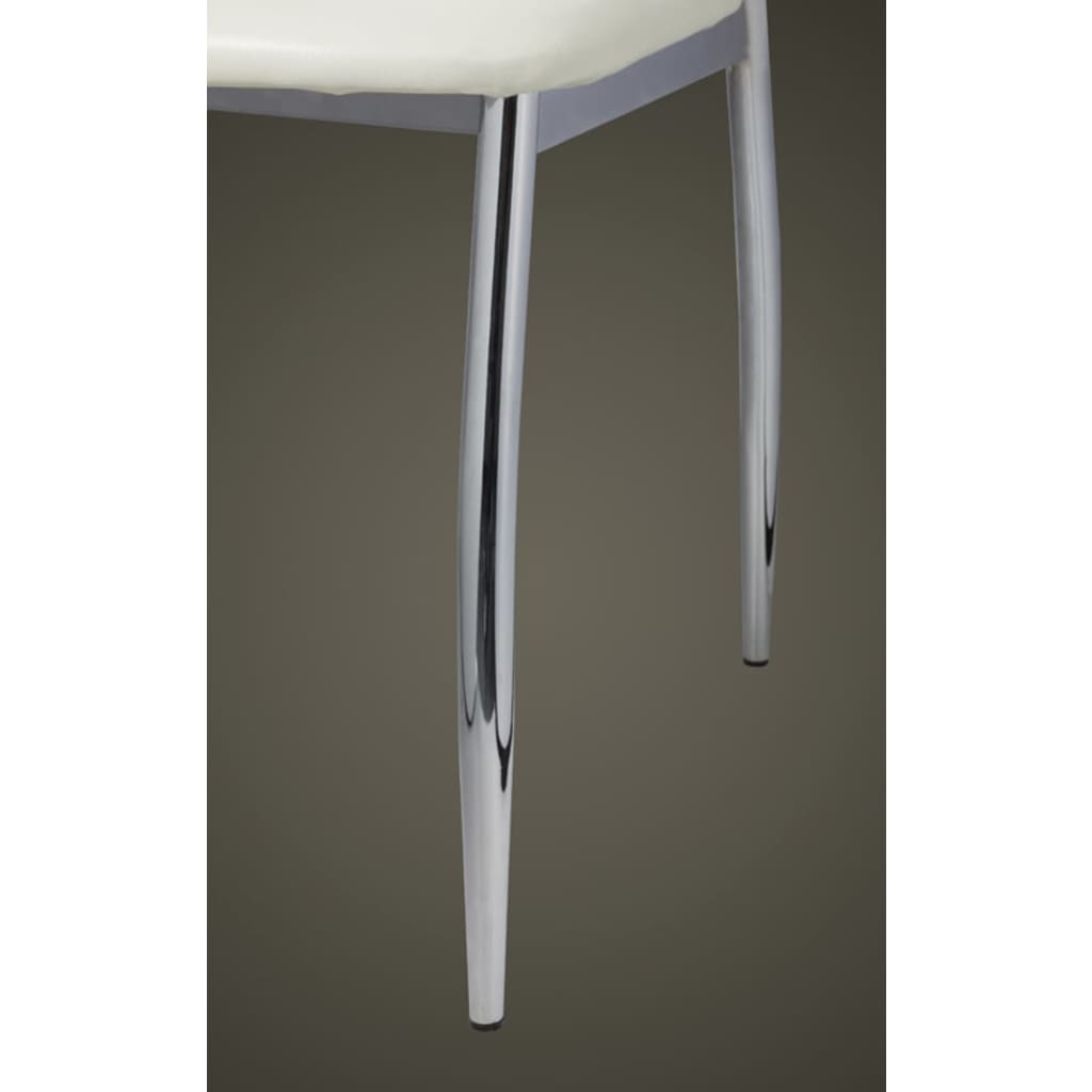 Chaises à manger lot de 6 blanc similicuir - XIOS