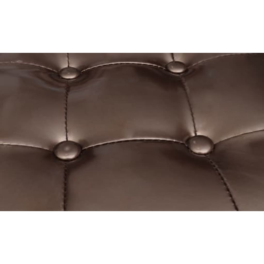 Fauteuil avec repose-pied Marron Similicuir - XIOS