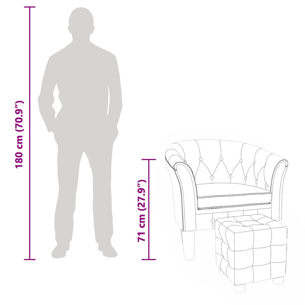 Chaise cabriolet avec repose-pied doré similicuir