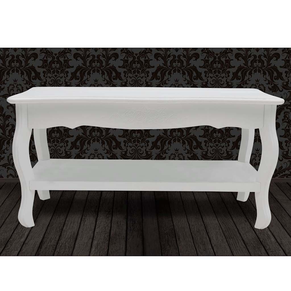 Table basse 2 couches MDF Blanc - XIOS