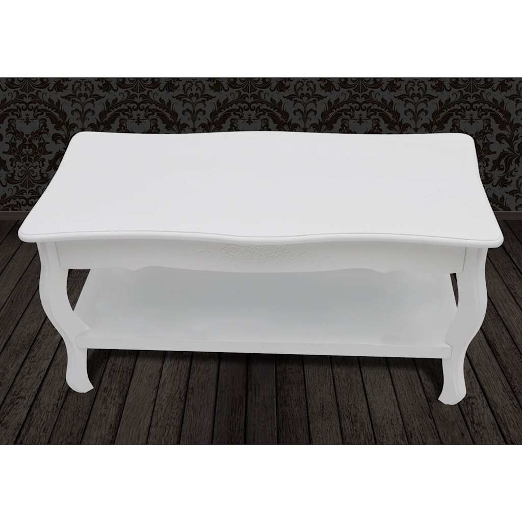 Table basse 2 couches MDF Blanc - XIOS