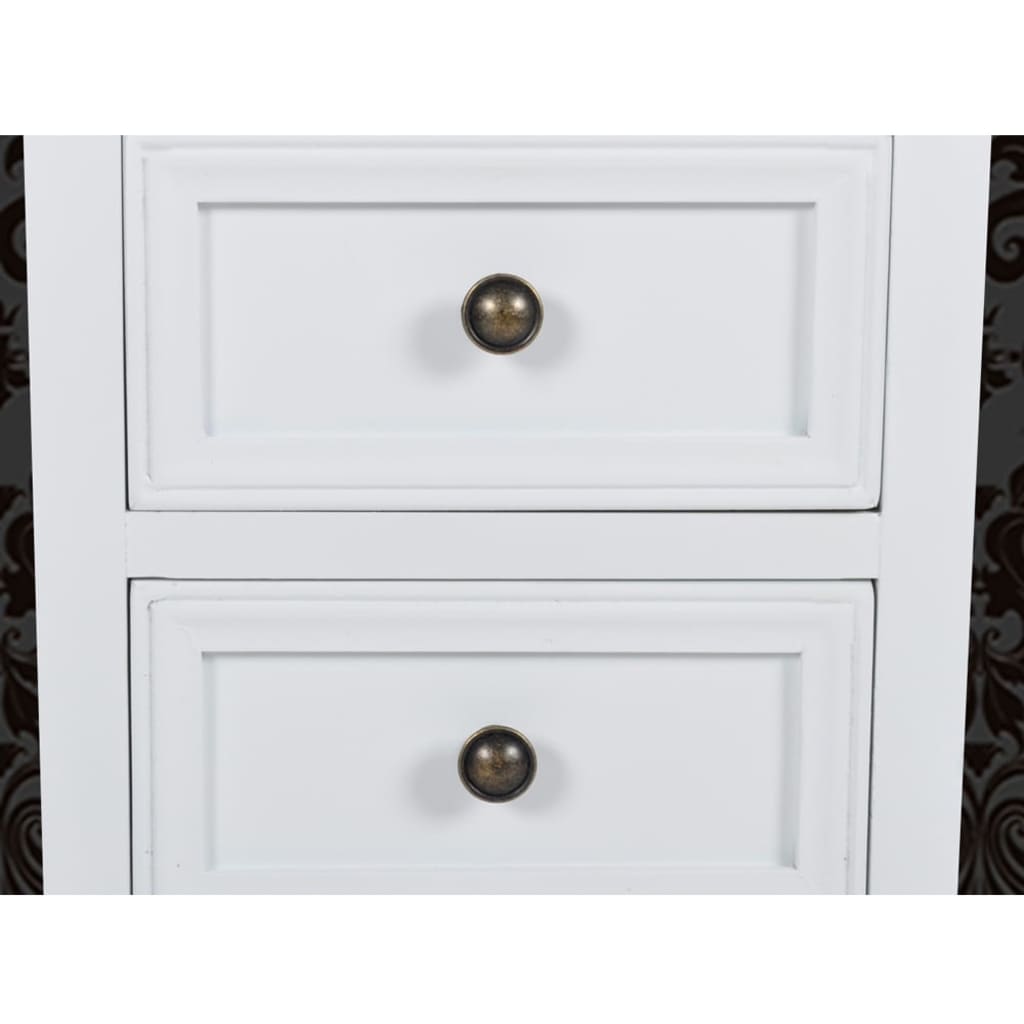 Table de chevet 2 pcs avec 2 tiroirs MDF Blanc - XIOS