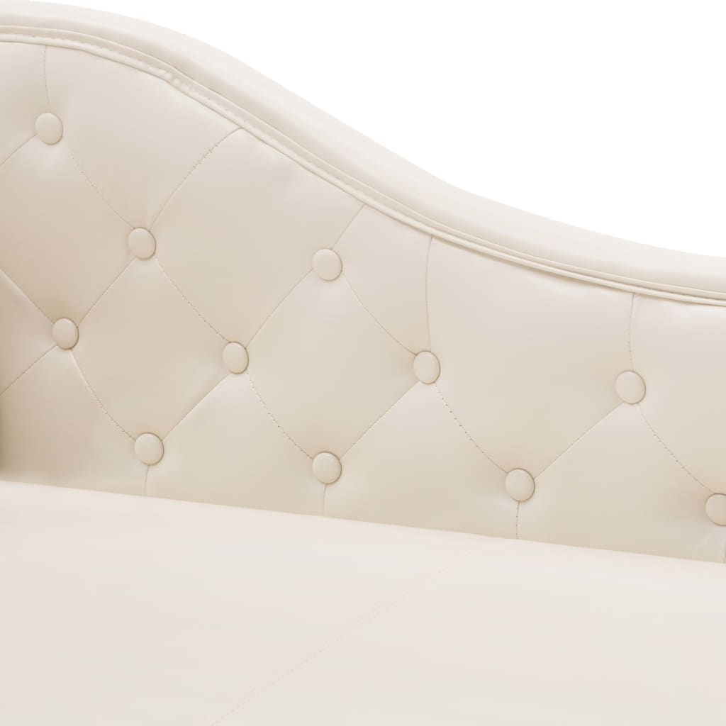 Chaise longue Blanc crème Similicuir - XIOS