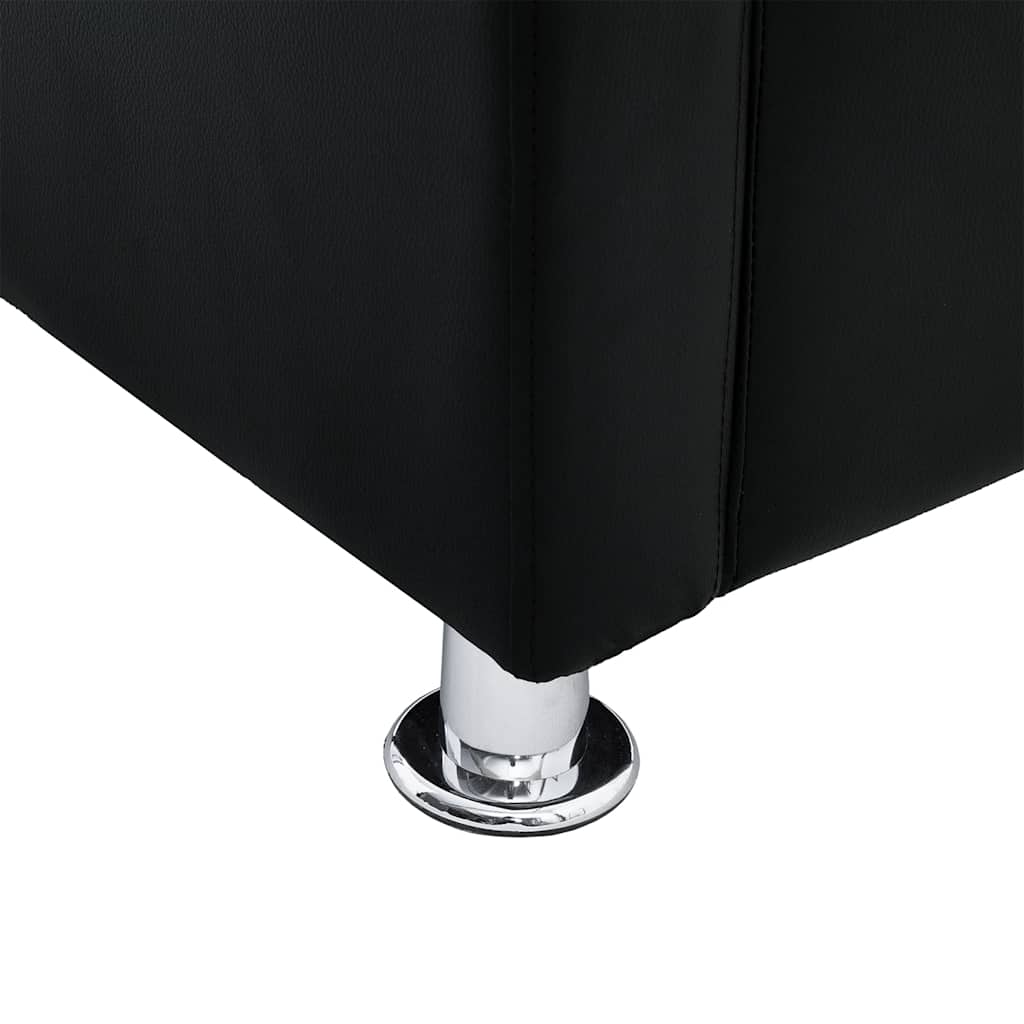 Fauteuil cube noir similicuir - XIOS