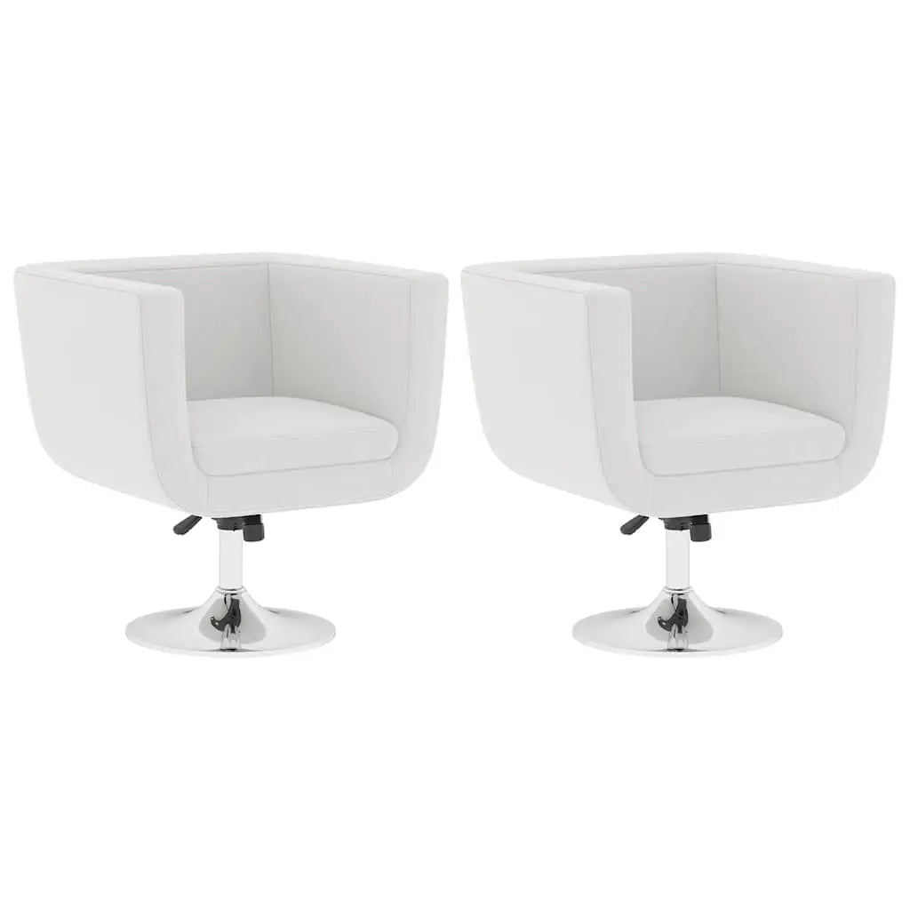 Chaises de bar lot de 2 blanc similicuir - XIOS