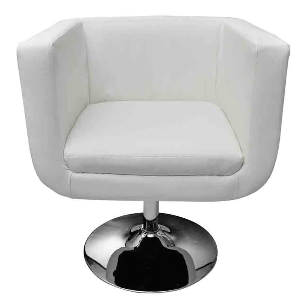 Chaises de bar lot de 2 blanc similicuir - XIOS