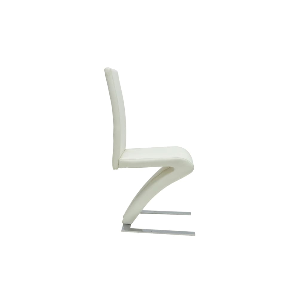 Chaises à manger lot de 4 blanc similicuir - XIOS