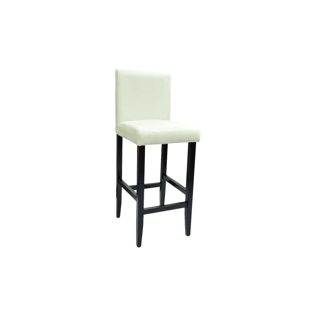 Tabourets de bar lot de 6 blanc similicuir - XIOS