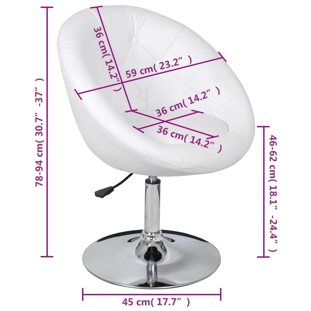 Tabouret de bar Blanc Similicuir - XIOS
