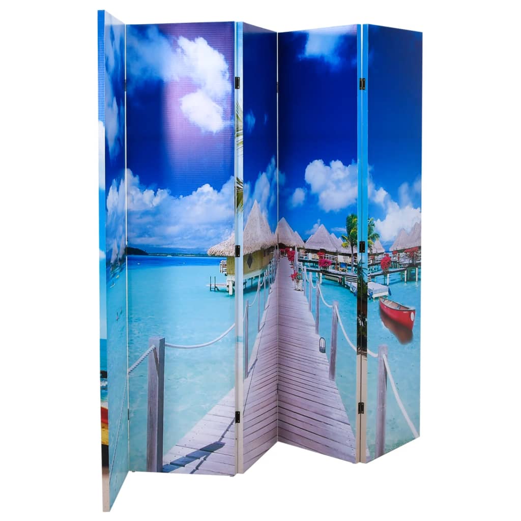 Cloison de séparation pliable 200 x 170 cm Plage - XIOS