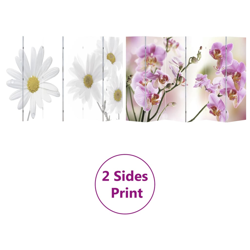 Cloison de séparation pliable 217x170 cm Fleur - XIOS