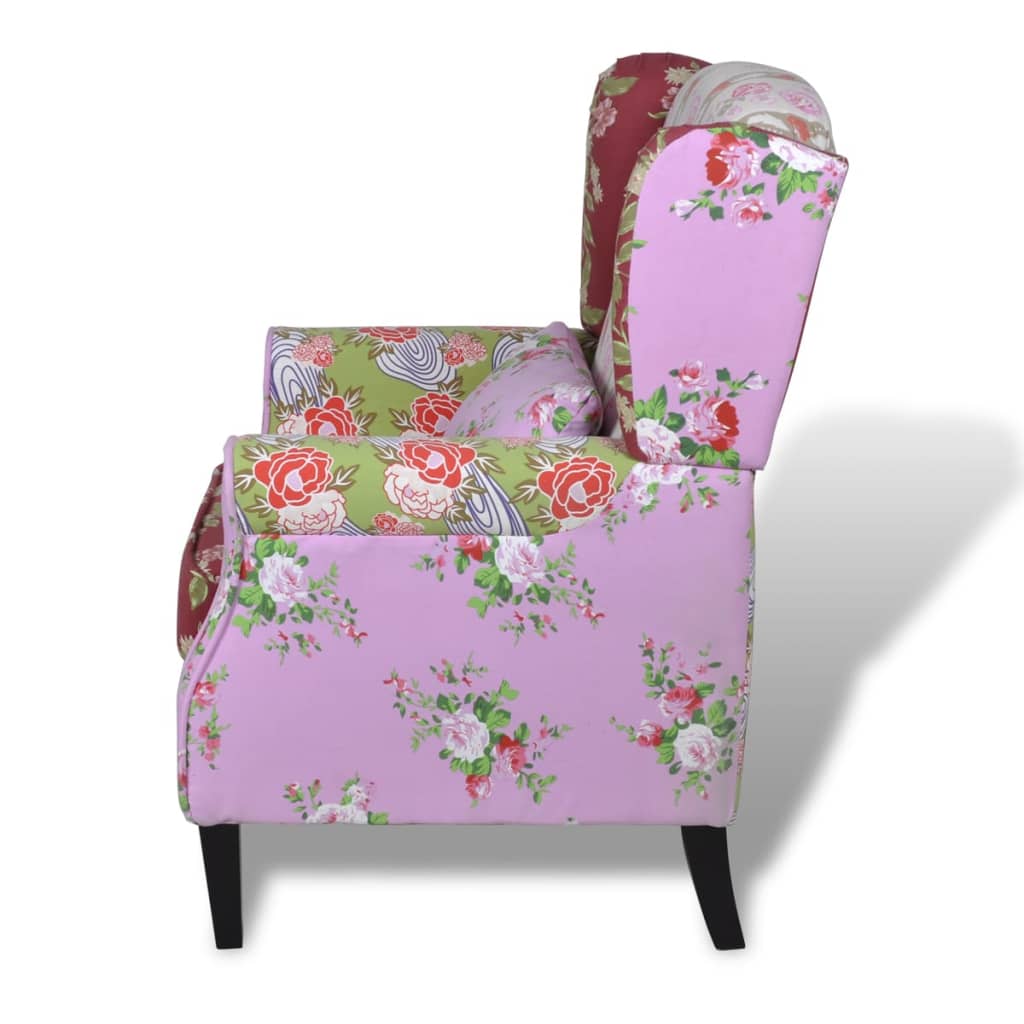 Fauteuil avec design de patchwork Tissu - XIOS