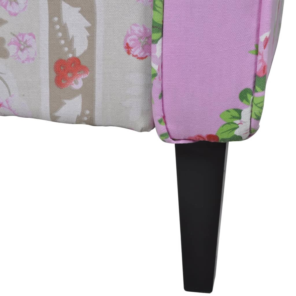 Fauteuil avec design de patchwork Tissu - XIOS