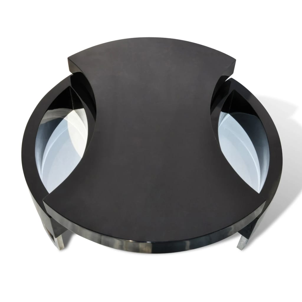 Table basse à forme réglable noir brillant - XIOS