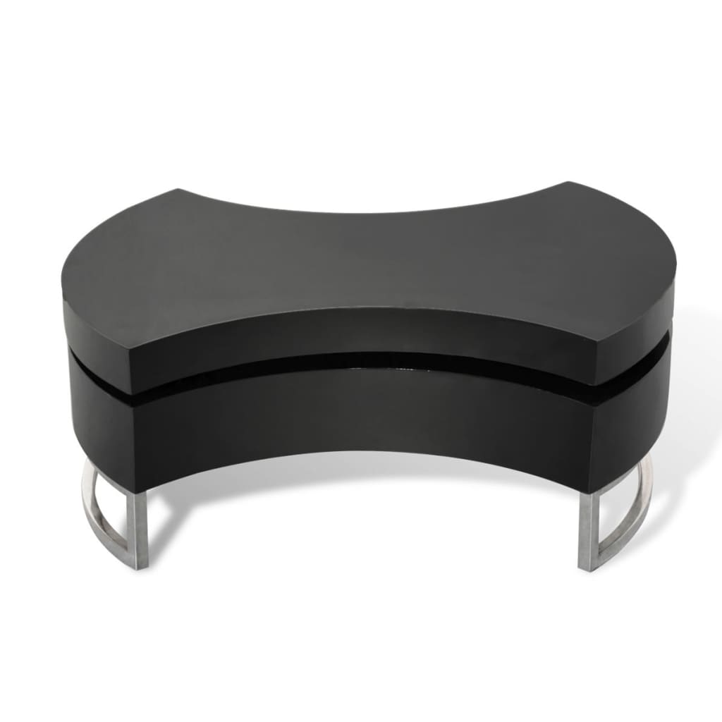Table basse à forme réglable noir brillant - XIOS