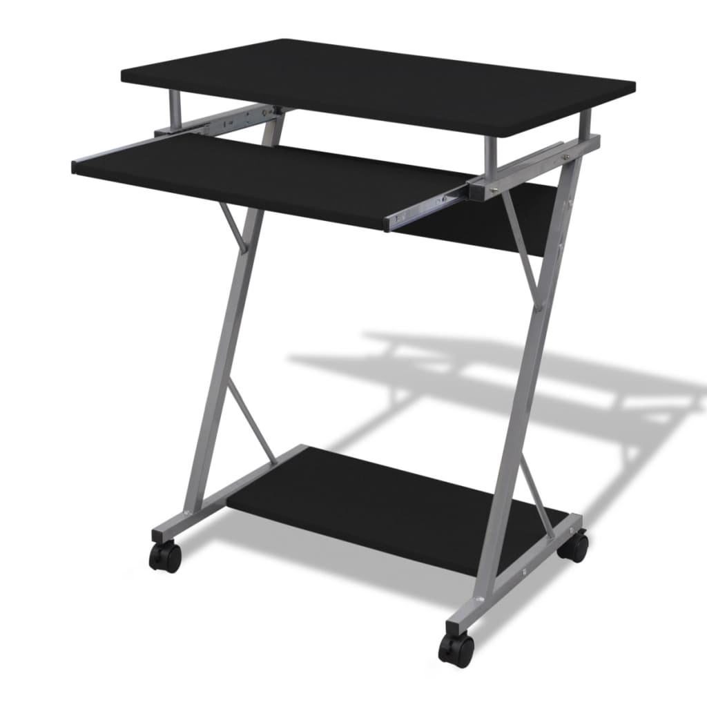 Bureau d'ordinateur compact avec plateau à clavier Noir - XIOS
