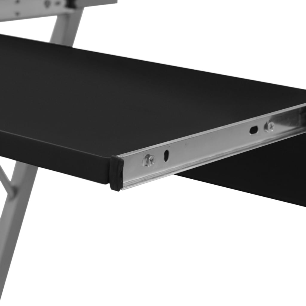 Bureau d'ordinateur compact avec plateau à clavier Noir - XIOS