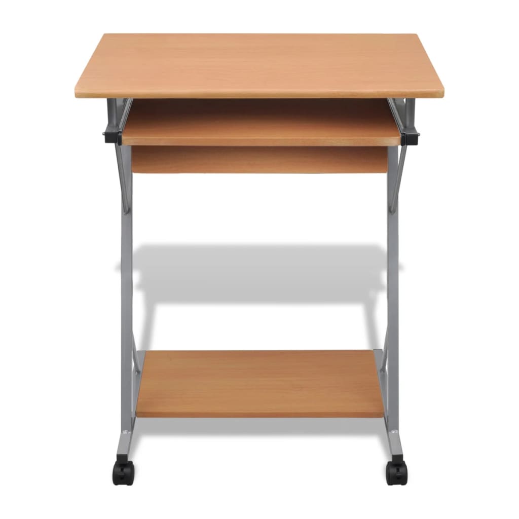 Bureau d'ordinateur avec plateau à clavier coulissant Marron Bureaux vidaXL   