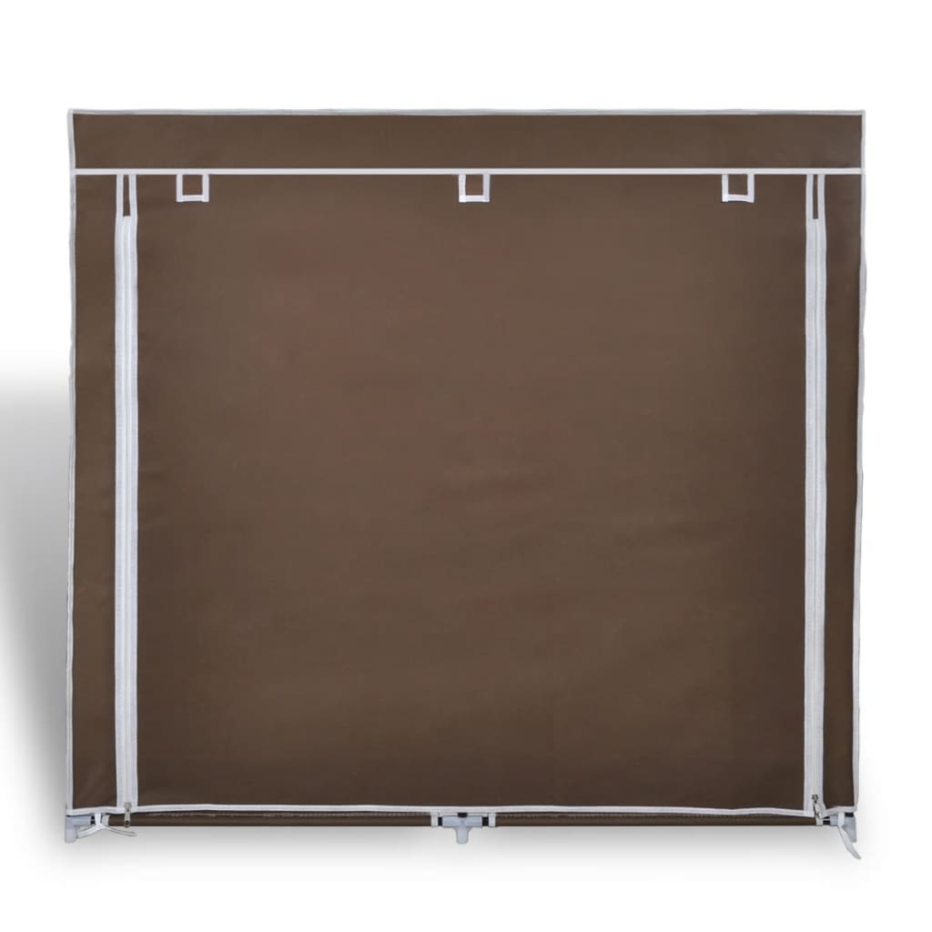 Armoire à chaussures avec housse 115 x 28 x 110 cm Tissu Marron XIOS