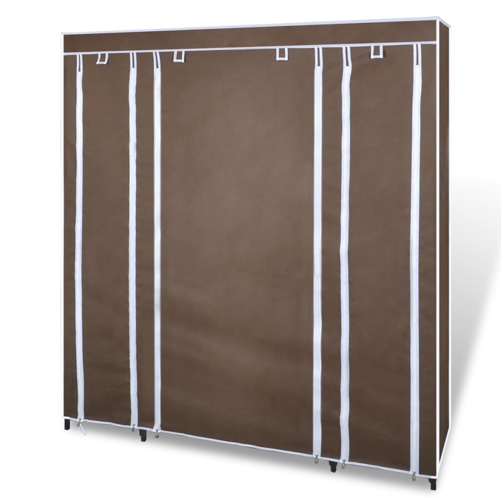 Armoire avec compartiments et tiges 45 x 150 x 176 cm Marron - XIOS