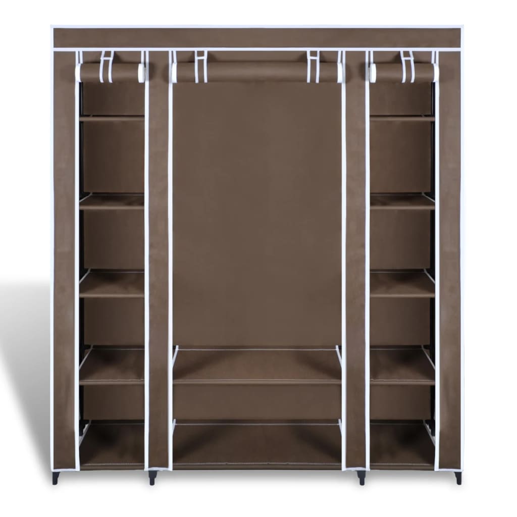 Armoire avec compartiments et tiges 45 x 150 x 176 cm Marron - XIOS