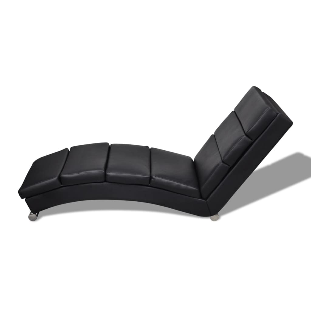 Chaise longue Noir Similicuir - XIOS