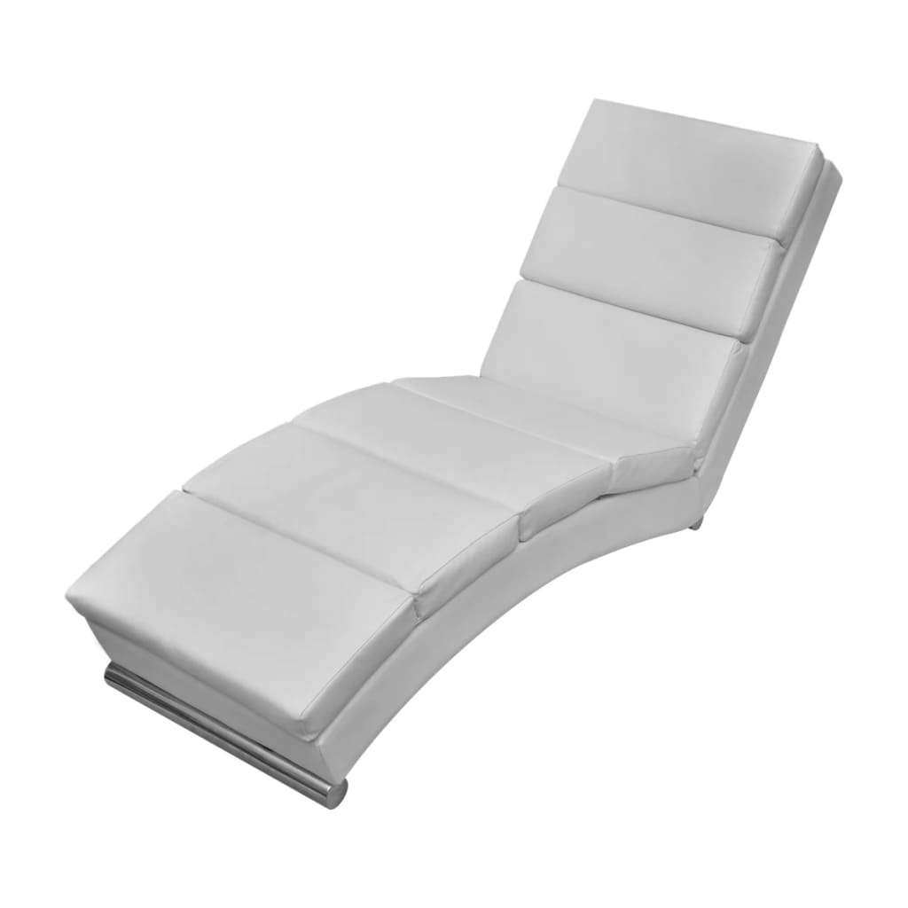 Chaise longue Blanc Similicuir - XIOS