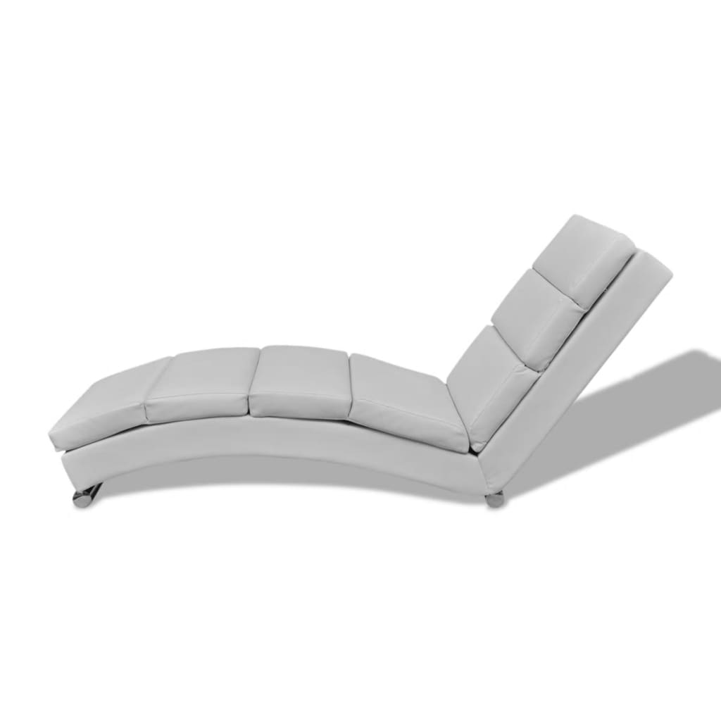 Chaise longue Blanc Similicuir - XIOS