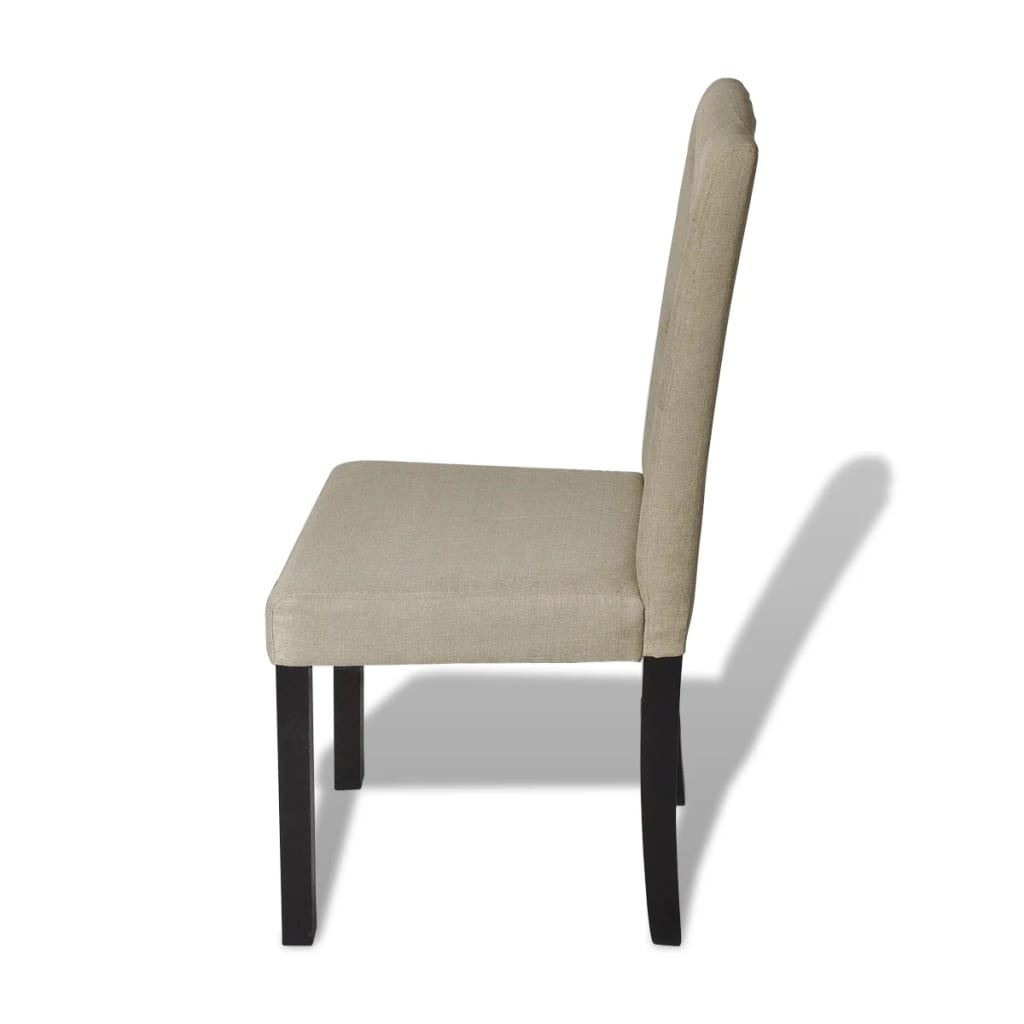 Chaises à manger lot de 6 poil de chameau tissu - XIOS