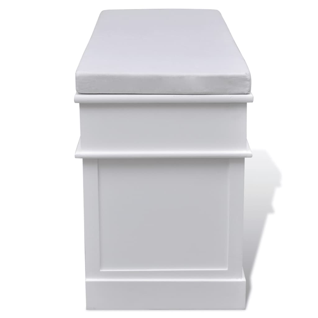 Banc d'entrée et de rangement avec coussin 2 tiroirs Blanc - XIOS