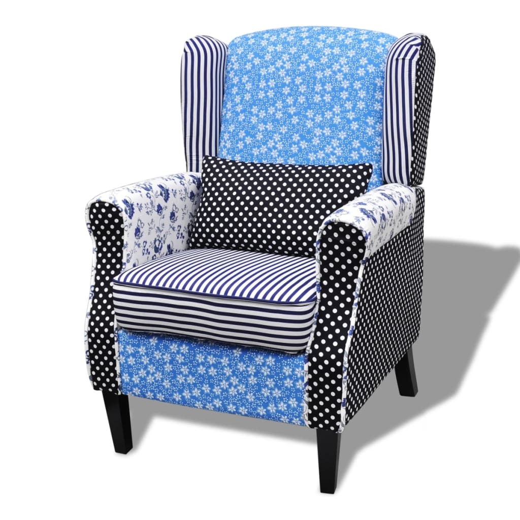 Fauteuil avec design de patchwork Tissu - XIOS