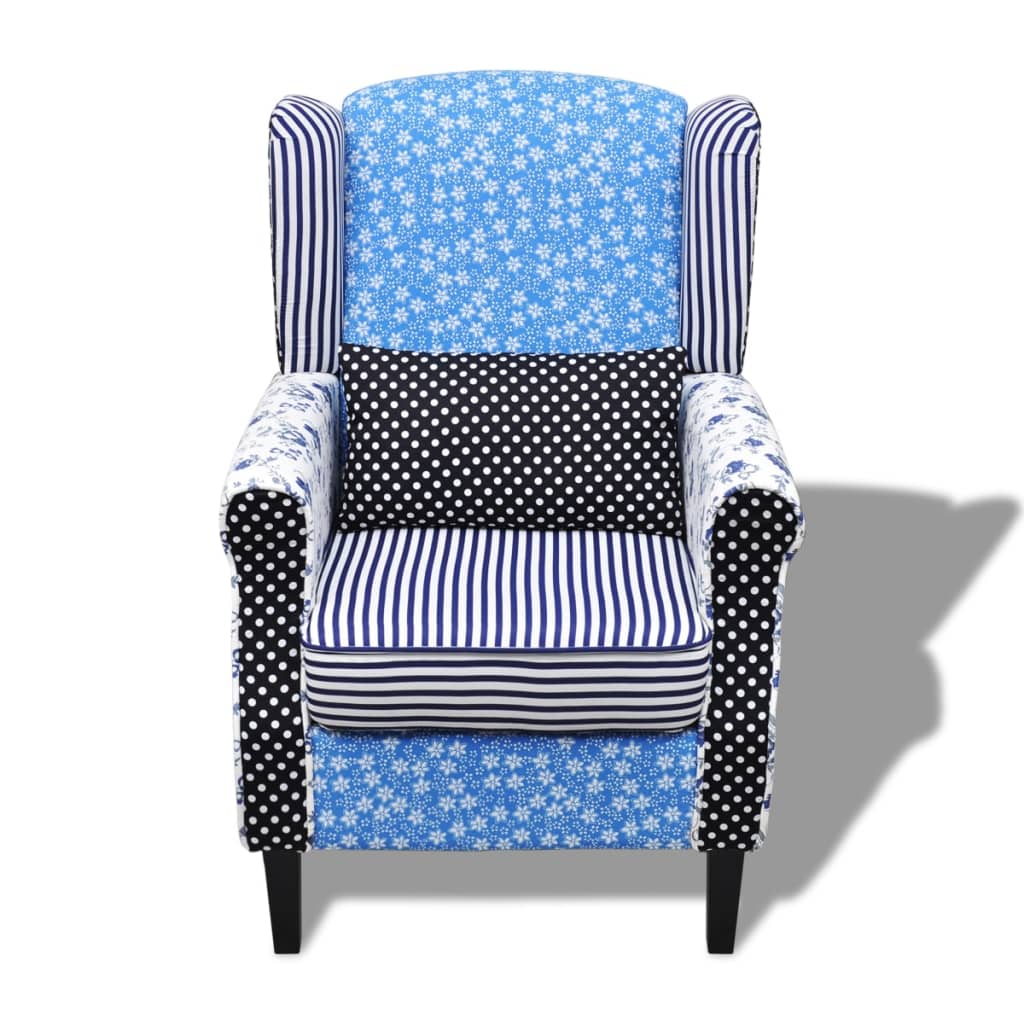 Fauteuil avec design de patchwork Tissu - XIOS