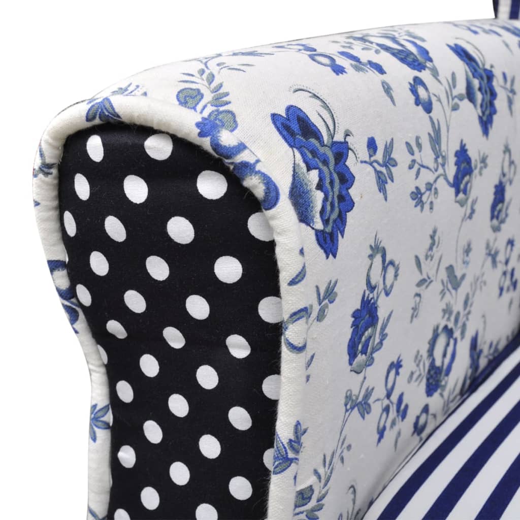 Fauteuil avec design de patchwork Tissu - XIOS