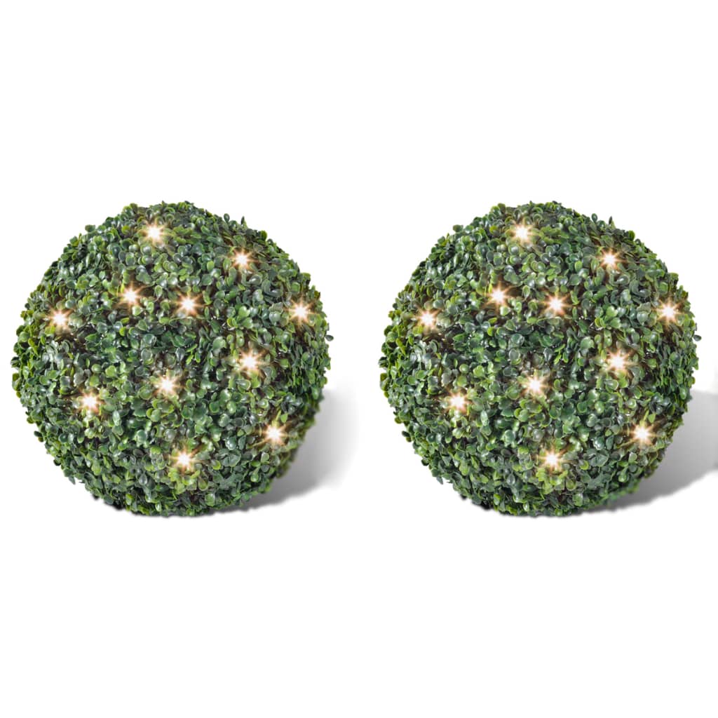 2 pièce de boule 27 cm avec guirlande lumineuse solaire 24 LED - XIOS