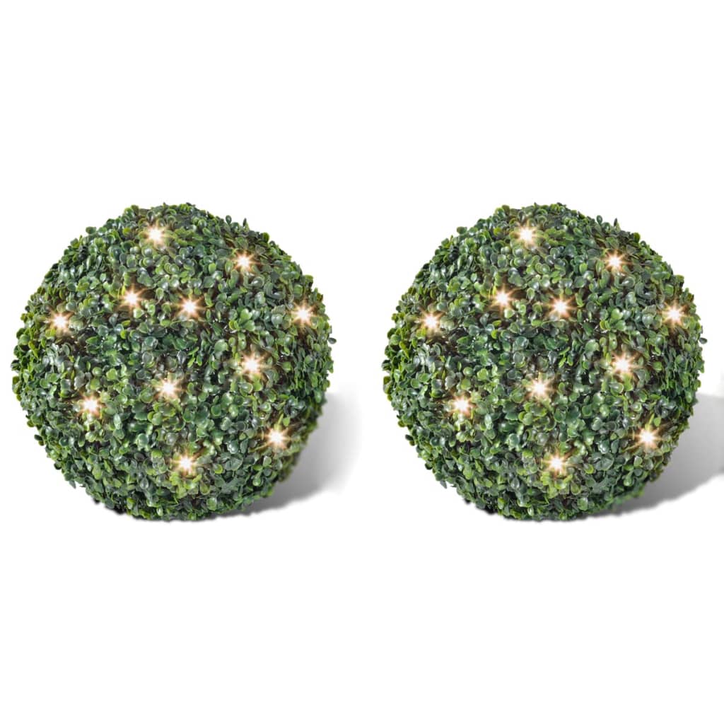 2 pièce de boule 35 cm avec guirlande lumineuse solaire 24 LED - XIOS