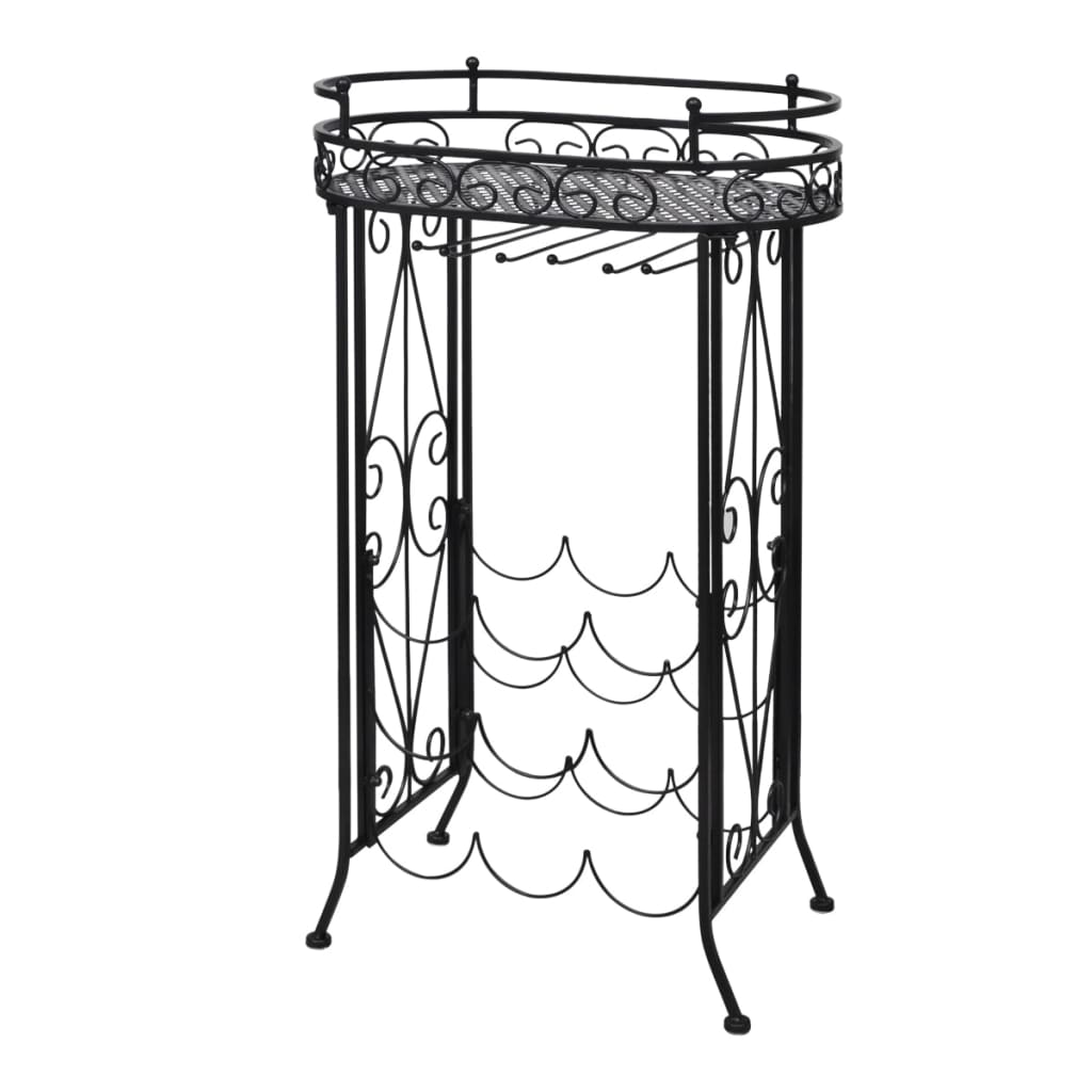 Casier à bouteilles avec porte-verre pour 9 bouteilles Métal - XIOS