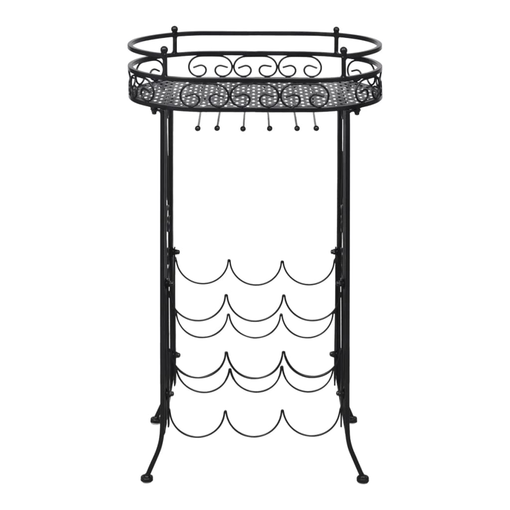 Casier à bouteilles avec porte-verre pour 9 bouteilles Métal - XIOS